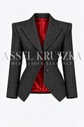 Pinstripe suit — Charcoal